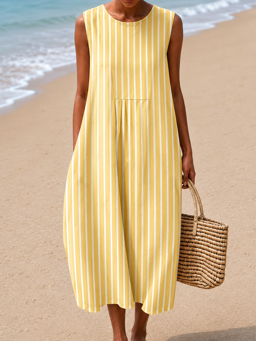 "Karen - Robe sans manches décontractée pour femmes" can be rewritten as "Robe Décontractée Sans Manches Karen pour Femmes".
