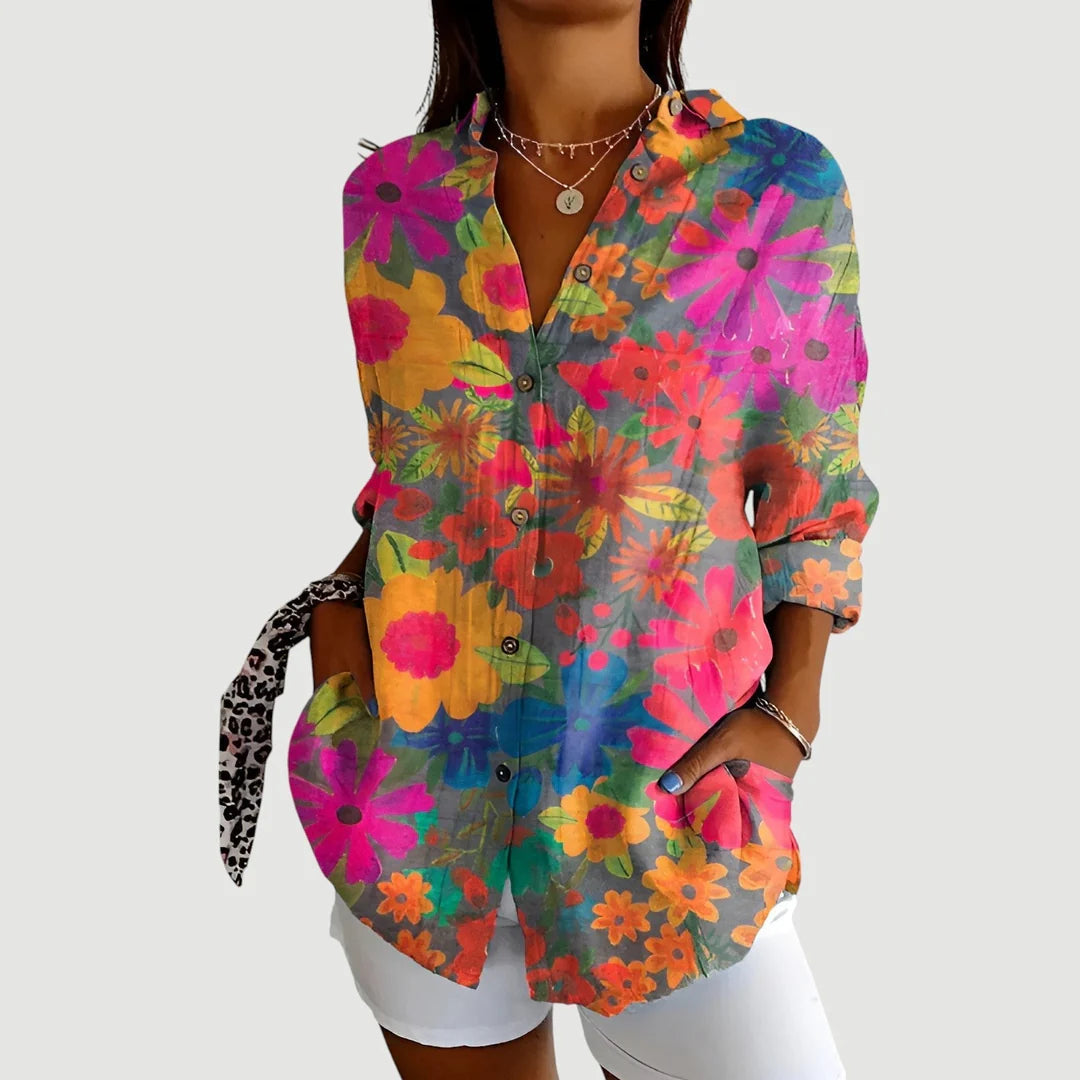 Elva - Blouse Confortable à Motifs