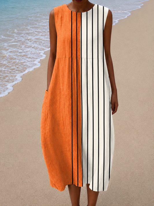 Chloé - Robe midi sans manches à silhouette décontractée pour femmes