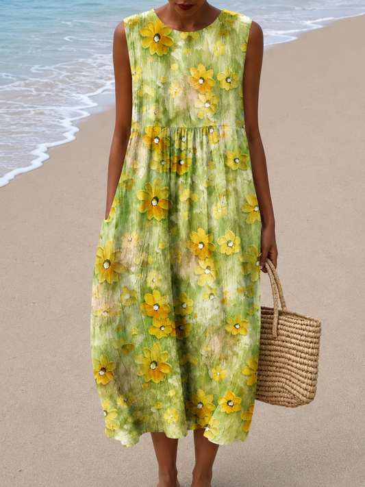 Robe Midi Décontractée Sans Manches Madison