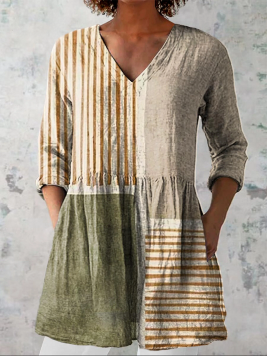 Camille | Longue Blouse avec Décolleté en V