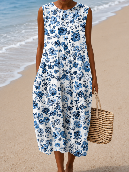 Robe Décontractée Sans Manches Mary pour Femmes