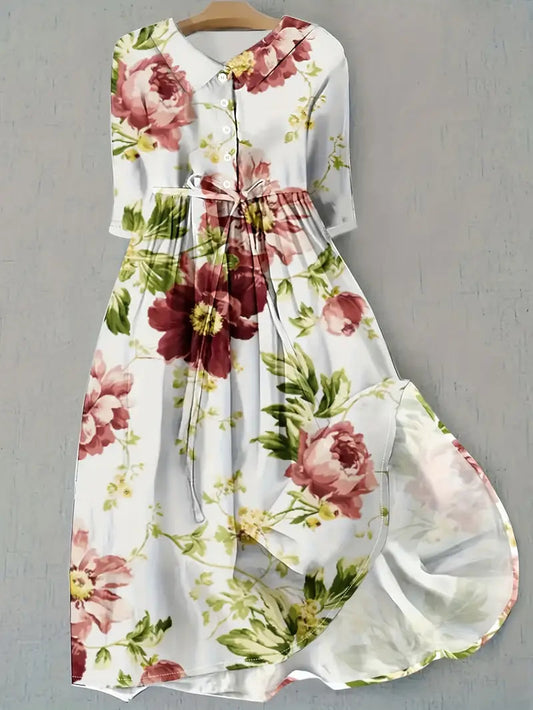 Pivoine – Robe évasée fleurie