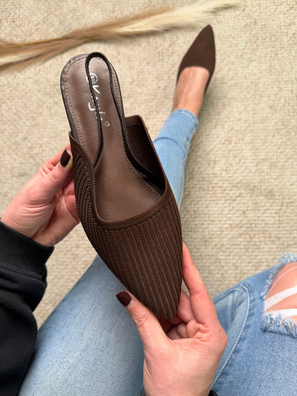 Denise Brown Slip-On Shoes
