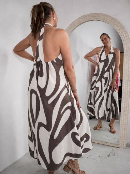 Maxi Dress Inez in Brown